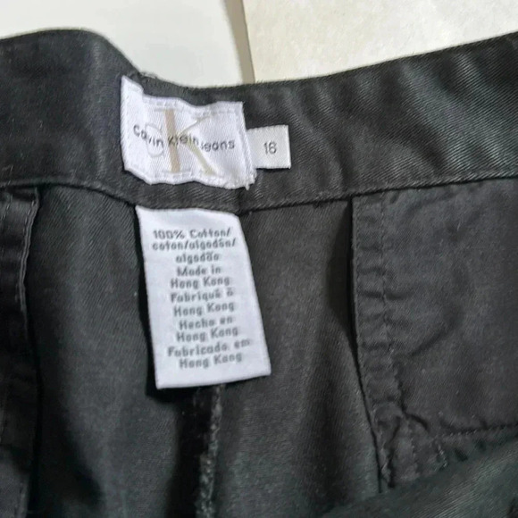 Calvin Klein regiment twill shorts black size 16 NWT - Picture 2 of 5